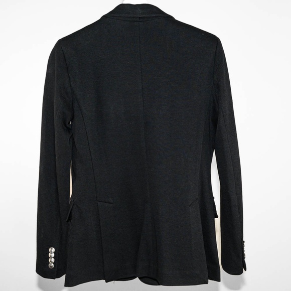 New Polo Ralph Lauren Knit Cotton Blazer Black Sz 6 - Picture 8 of 13